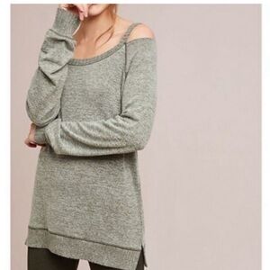 ⭐️ ANTHROPOLOGIE SATURDAY SUNDAY Brushed Fleece Cut Out Pullover